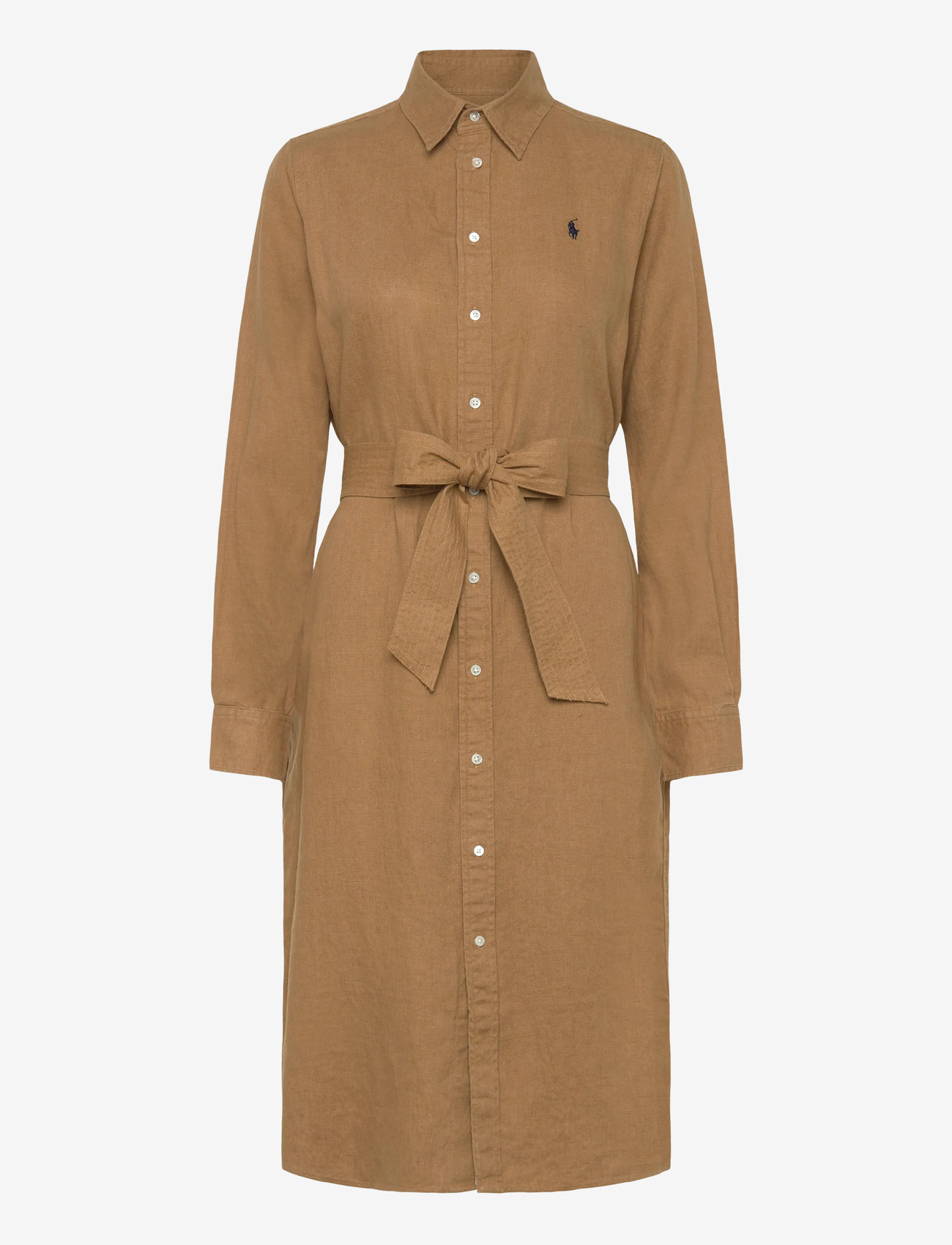 Polo Ralph Lauren - 9/1 DW LINEN-SLS-DAD - shirt dresses - berkshire tan - 0