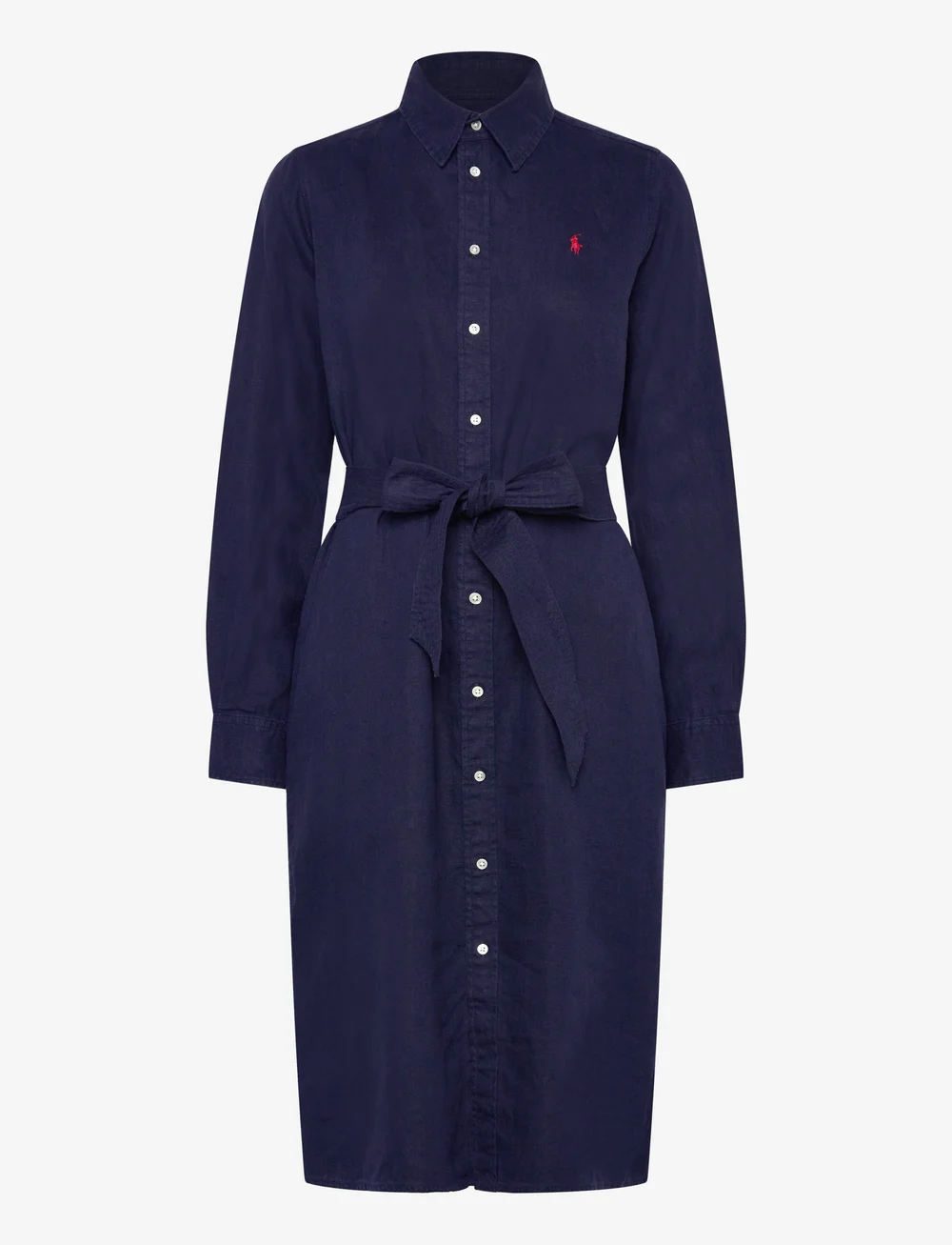 Polo Ralph Lauren - Belted Linen Shirtdress - hemdkleider - newport navy - 0