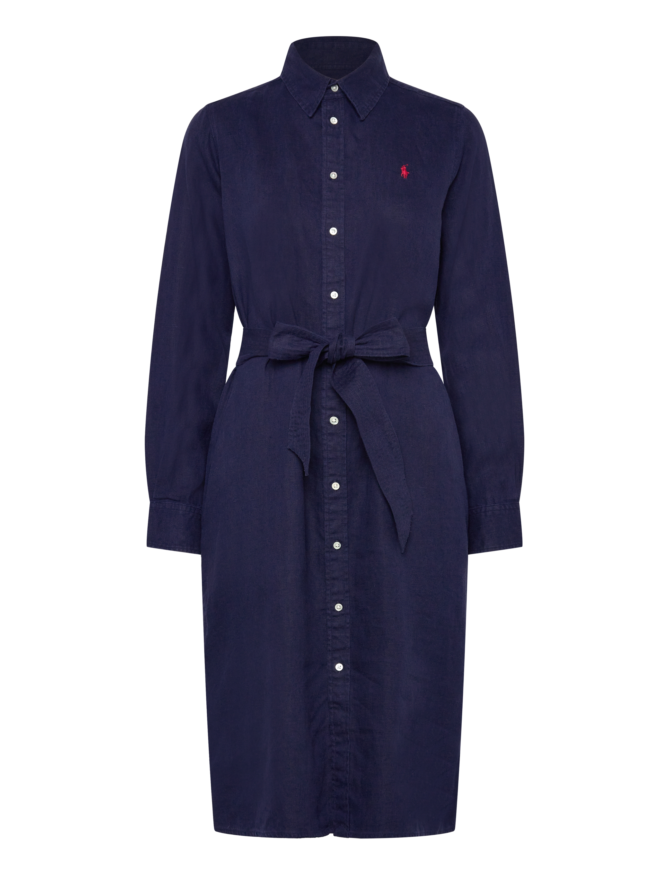 Polo Ralph Lauren 9/1 DW LINEN-SLS-DAD - Midi kjoler - NEWPORT NAVY / navy