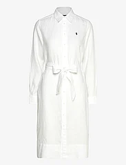 Polo Ralph Lauren - Belted Linen Shirtdress - hemdkleider - white - 0
