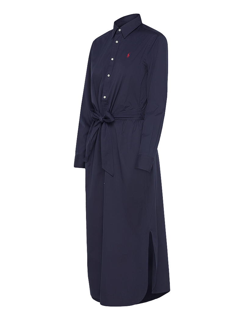 Polo Ralph Lauren - Belted Cotton Midi Shirtdress - skjortklänningar - cruise navy - 3