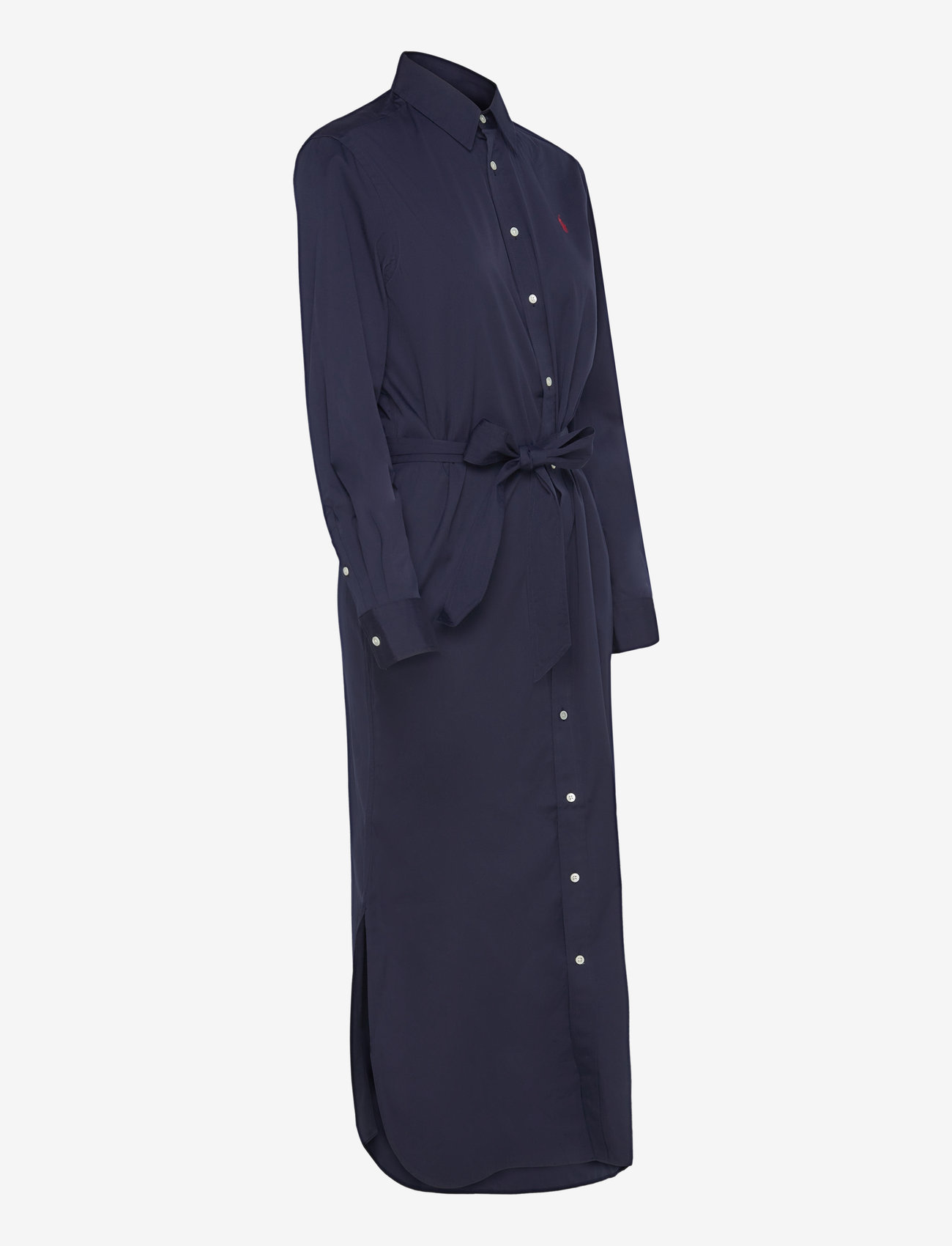 Polo Ralph Lauren - Belted Cotton Midi Shirtdress - skjortklänningar - cruise navy - 4