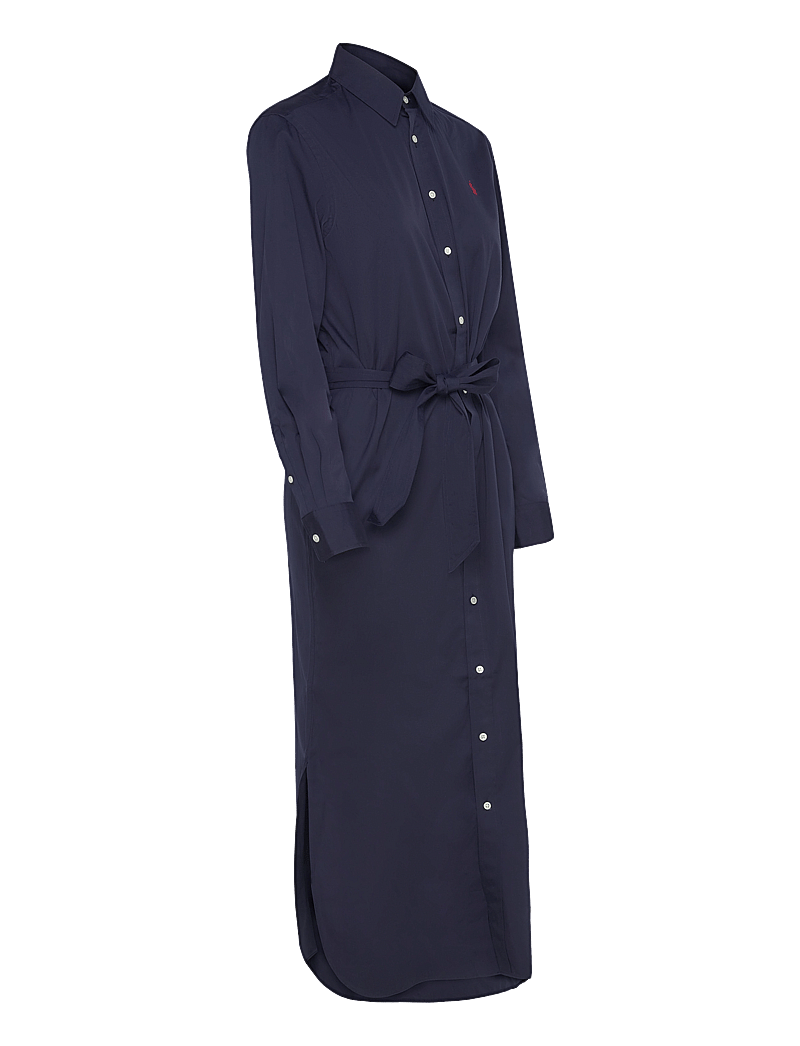 Polo Ralph Lauren - Belted Cotton Midi Shirtdress - skjortklänningar - cruise navy - 4