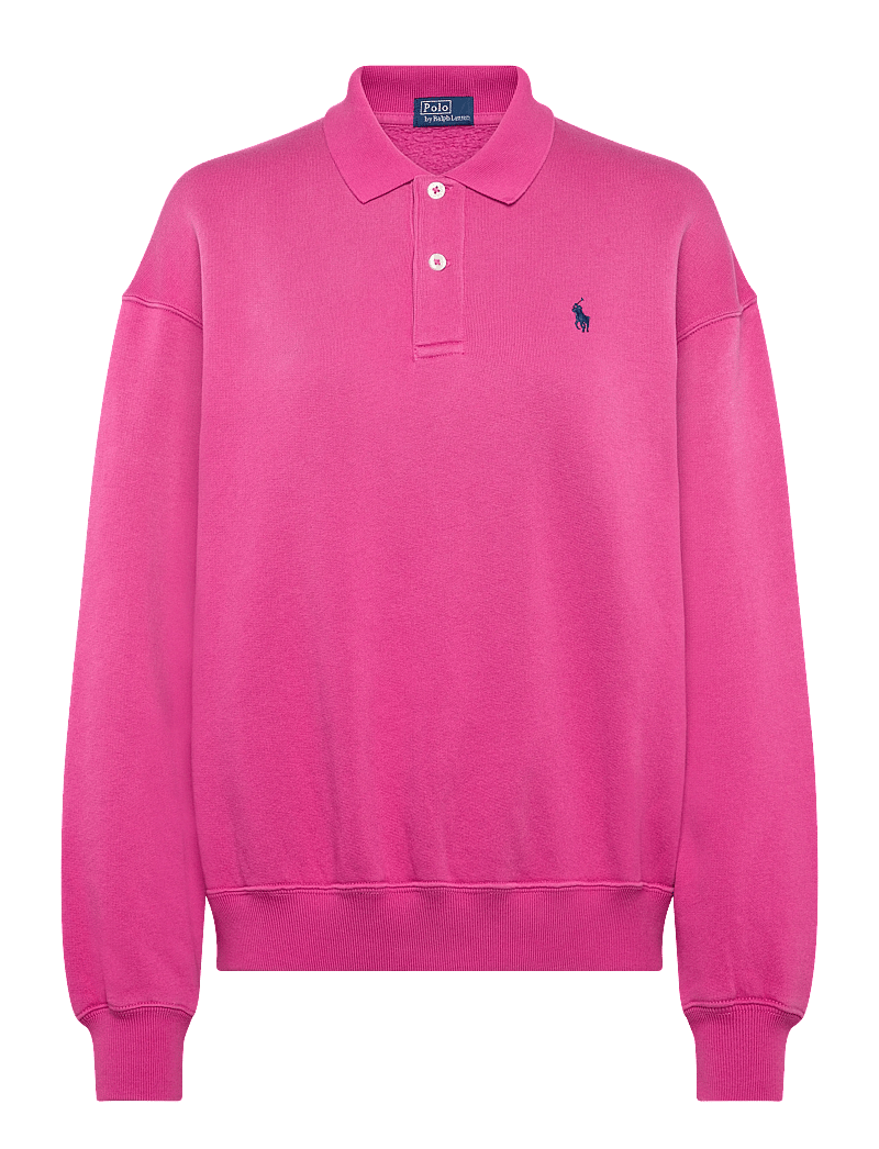 Polo Ralph Lauren - Polo-Collar Fleece Pullover - langärmlige tops - accent pink - 0