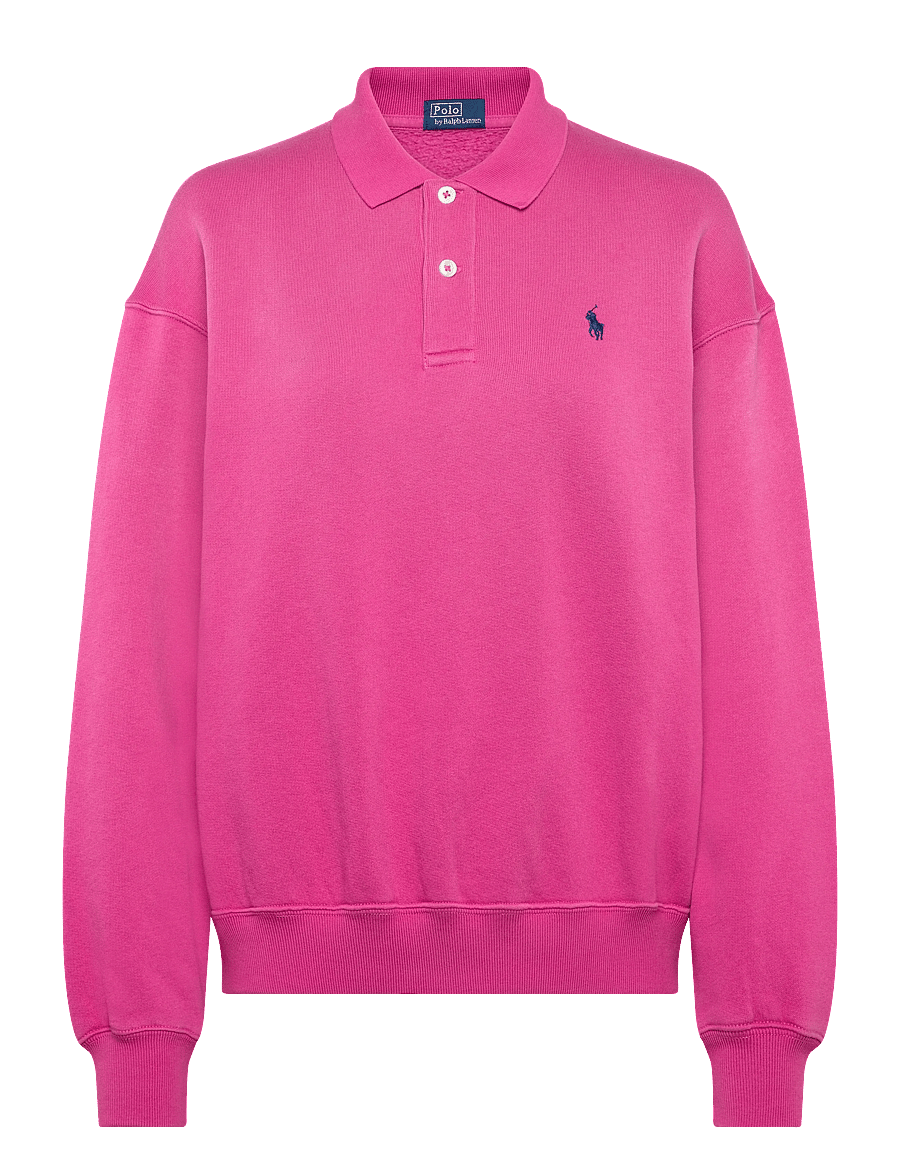 Polo Ralph Lauren - Polo-Collar Fleece Pullover - poloskjorter - accent pink - 1