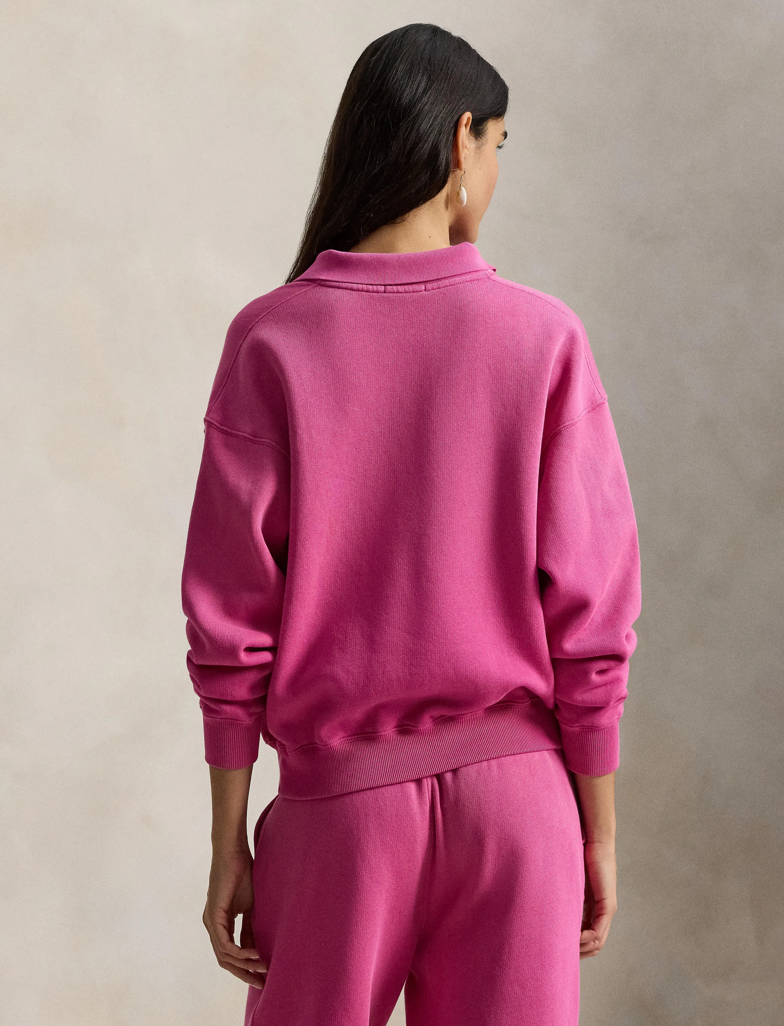 Polo Ralph Lauren - Polo-Collar Fleece Pullover - poloskjorter - accent pink - 3