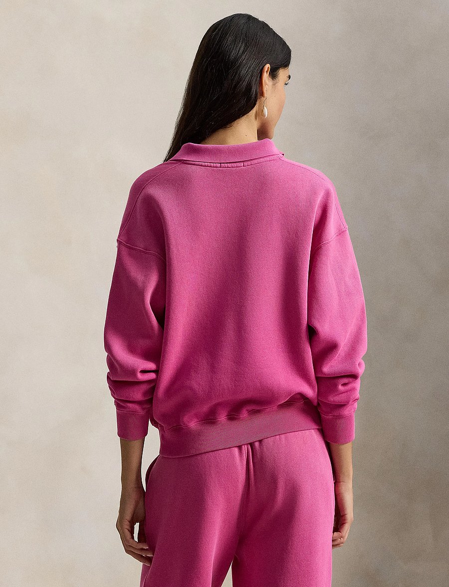 Polo Ralph Lauren - Polo-Collar Fleece Pullover - poloskjorter - accent pink - 3