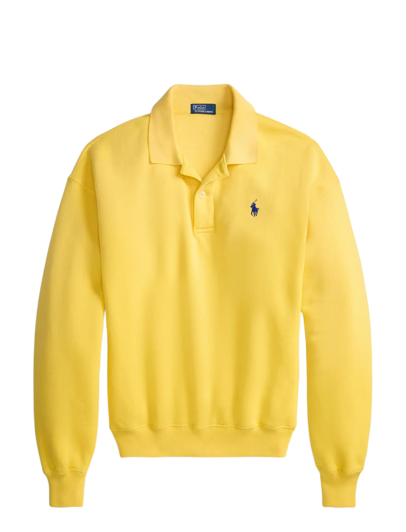 POLO RALPH LAUREN Polo-Collar Fleece Pullover Gelb - S - Damen
