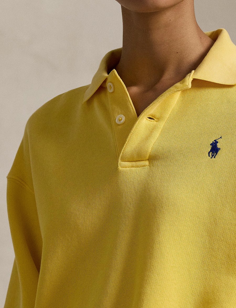 Polo Ralph Lauren - Polo-Collar Fleece Pullover - poloskjorter - collegiate yellow - 3