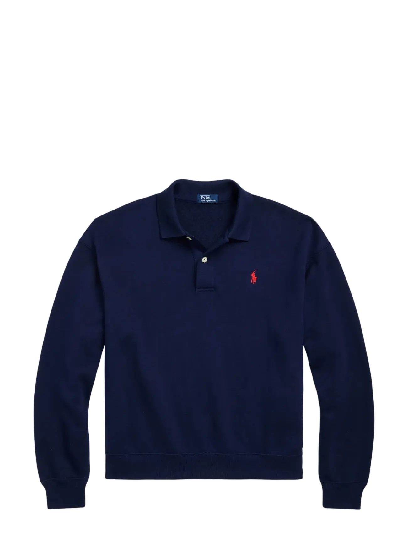 Polo Ralph Lauren Polo-Collar Fleece Pullover - Transitional Layering - CRUISE NAVY / navy