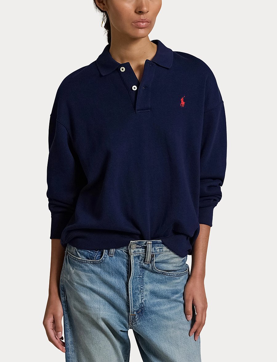 Polo Ralph Lauren - Polo-Collar Fleece Pullover - polos - cruise navy - 5