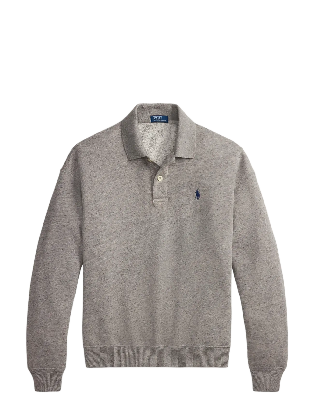 Polo Ralph Lauren Polo-Collar Fleece Pullover - Tøj - DARK VINTAGE HEAT / grey