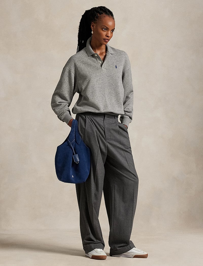 Polo Ralph Lauren - Polo-Collar Fleece Pullover - poloskjorter - dark vintage heat - 0