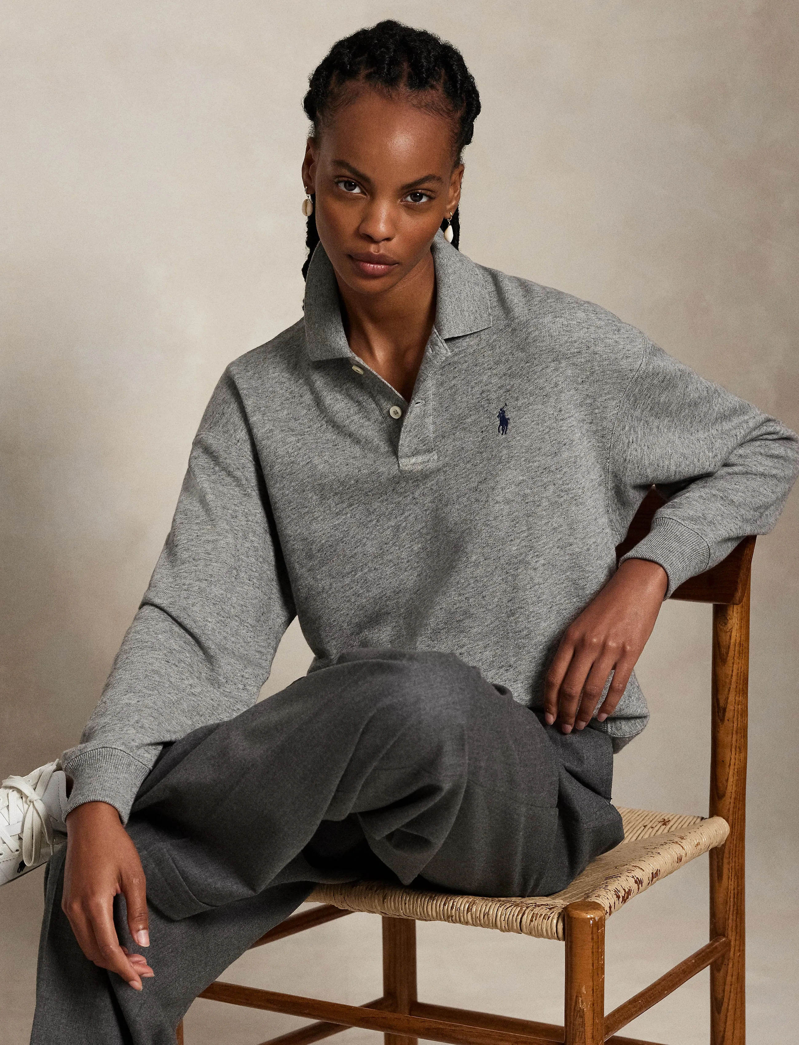 Polo Ralph Lauren - Polo-Collar Fleece Pullover - polos - dark vintage heat - 3