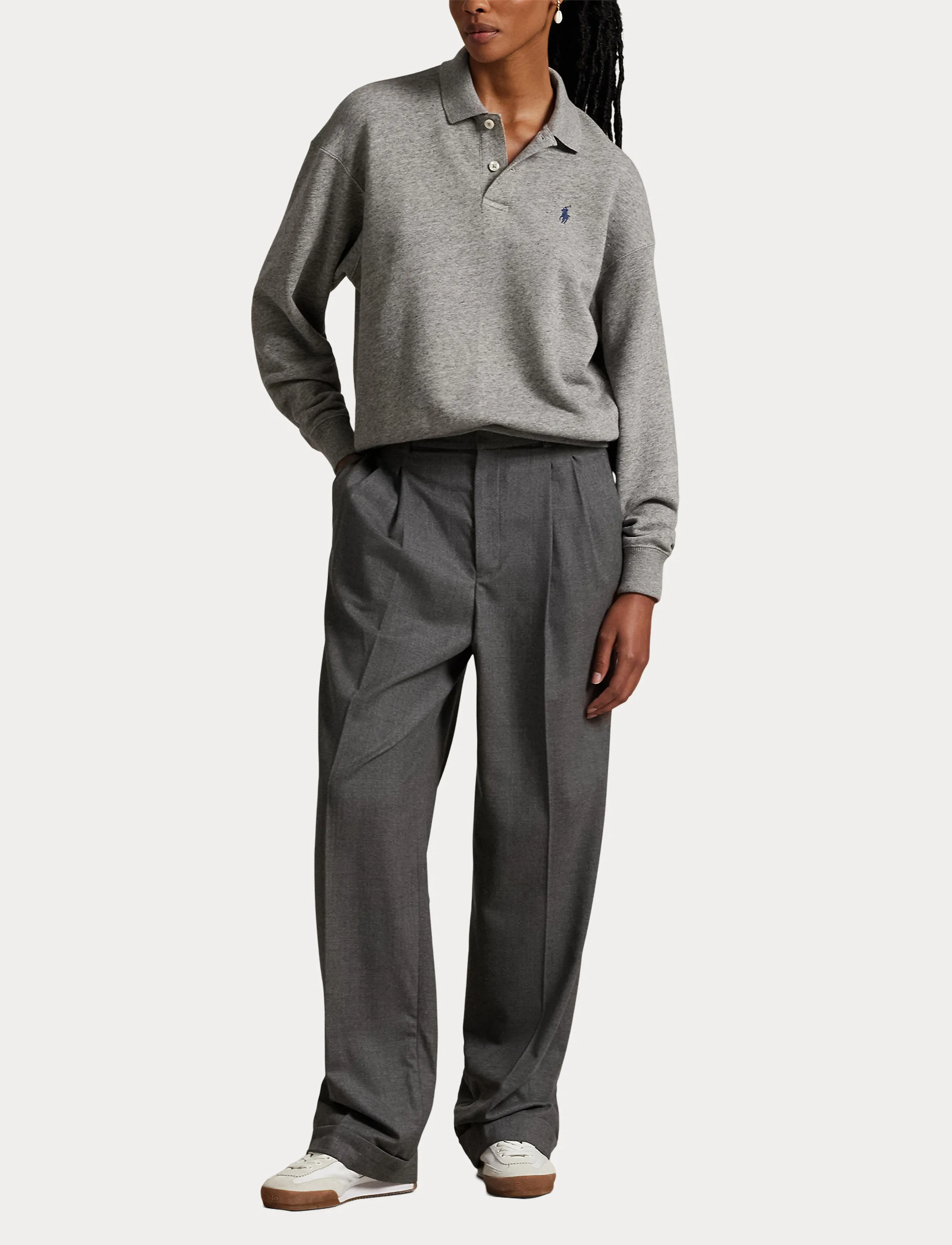 Polo Ralph Lauren - Polo-Collar Fleece Pullover - polos - dark vintage heat - 4