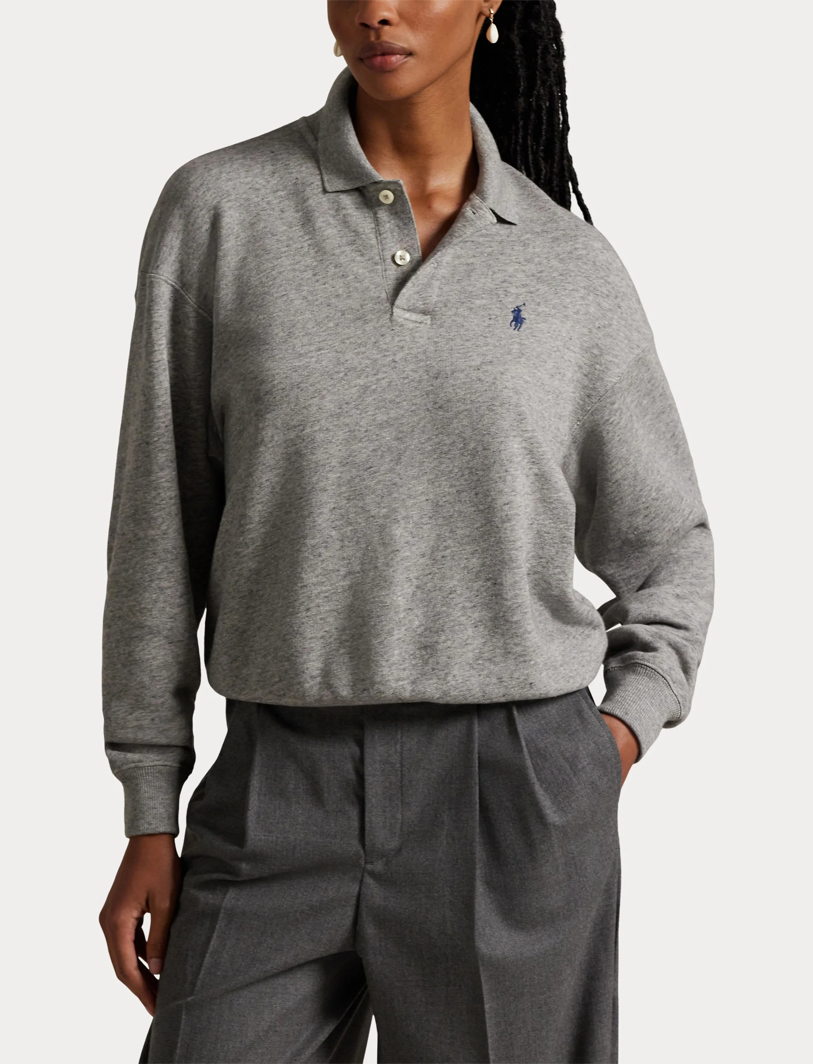 Polo Ralph Lauren - Polo-Collar Fleece Pullover - polos - dark vintage heat - 5