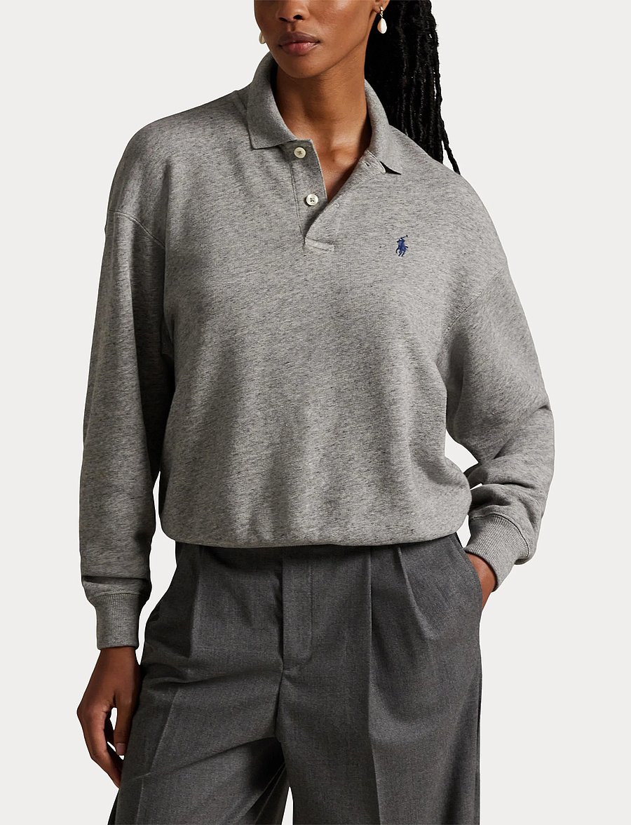 Polo Ralph Lauren - Polo-Collar Fleece Pullover - polos - dark vintage heat - 5
