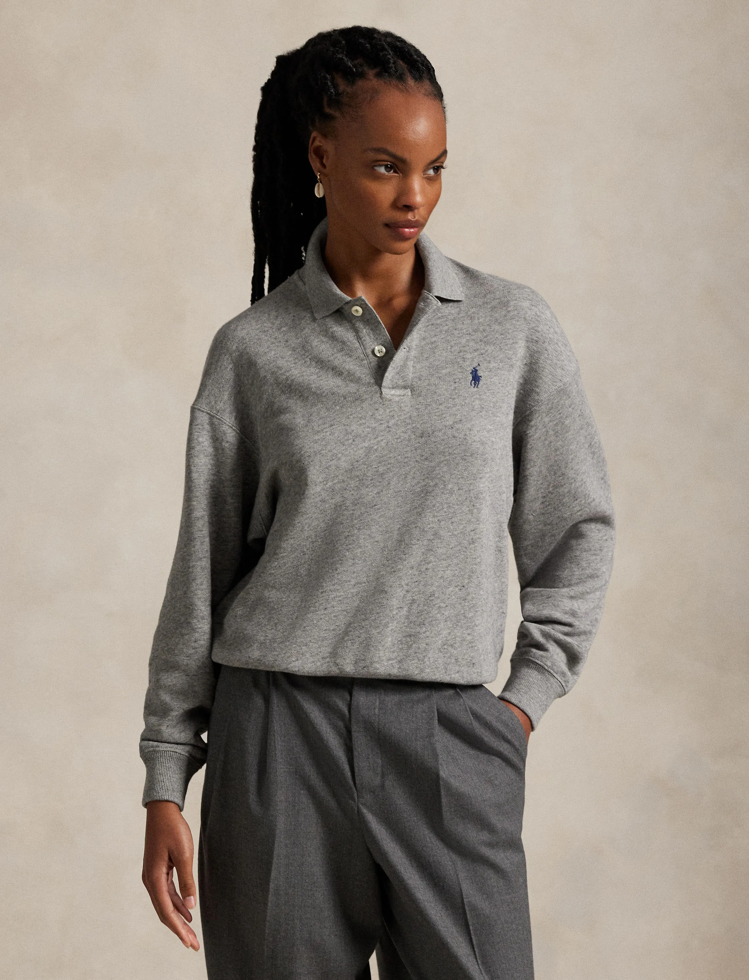 Polo Ralph Lauren Polo-collar Fleece Pullover (PRW211947966