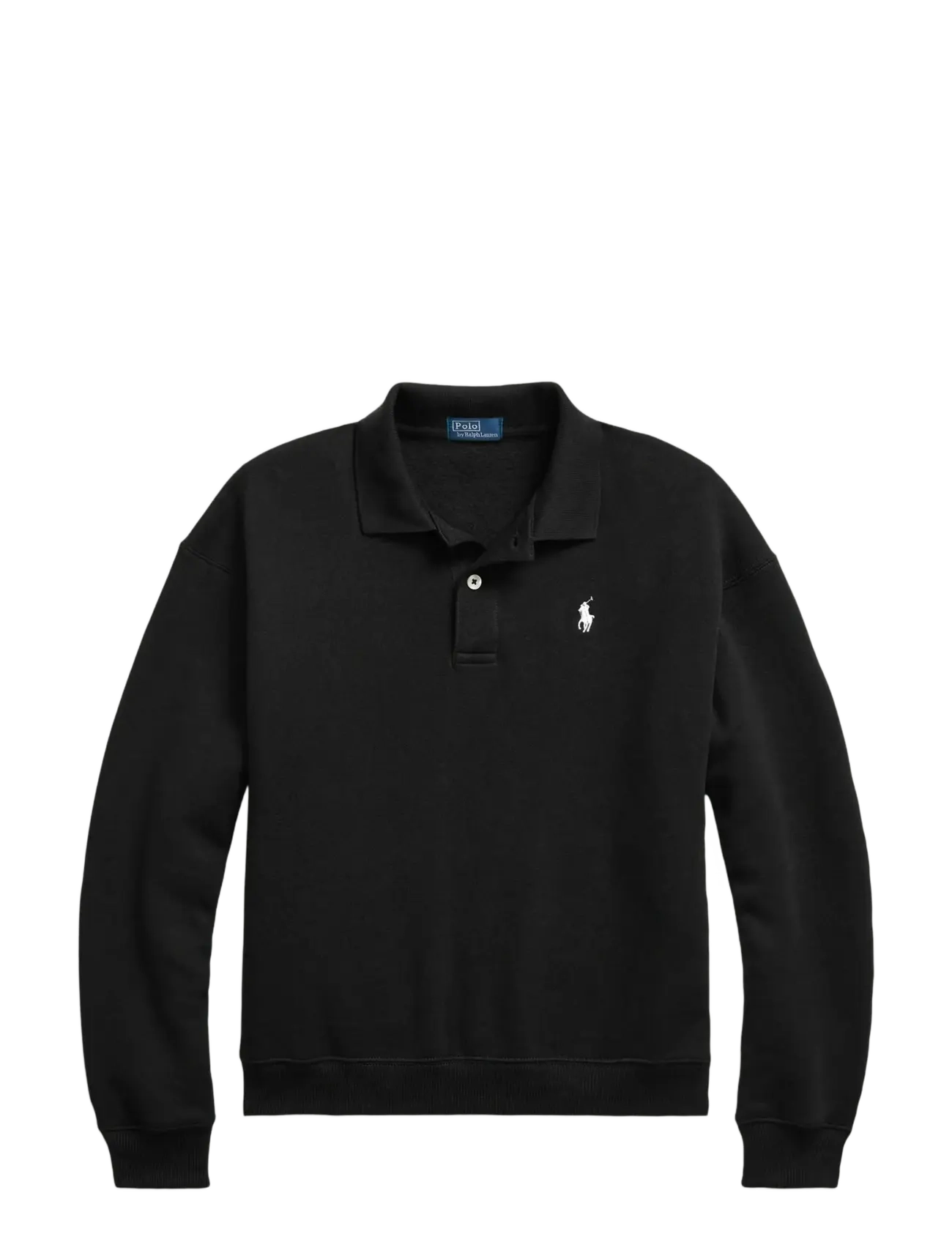 Polo Ralph Lauren Polo-Collar Fleece Pullover - Polo Ralph Lauren - POLO BLACK / black