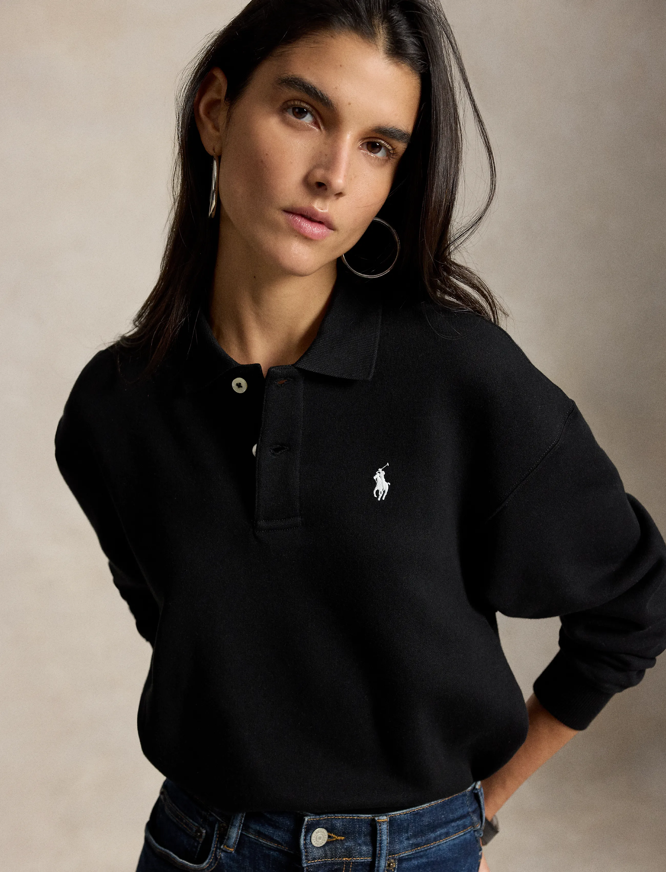 Polo Ralph Lauren - Polo-Collar Fleece Pullover - polos - polo black - 4
