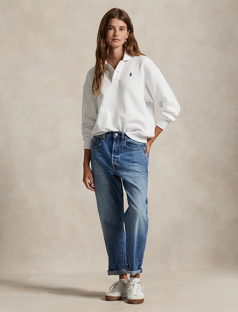 Polo Ralph Lauren - Polo-Collar Fleece Pullover - poloskjorter - white - 0