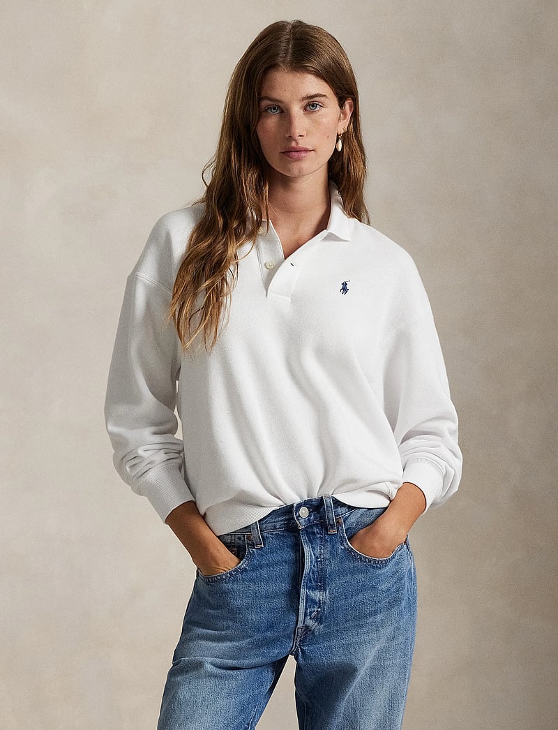Polo Ralph Lauren - Polo-Collar Fleece Pullover - poloskjorter - white - 3