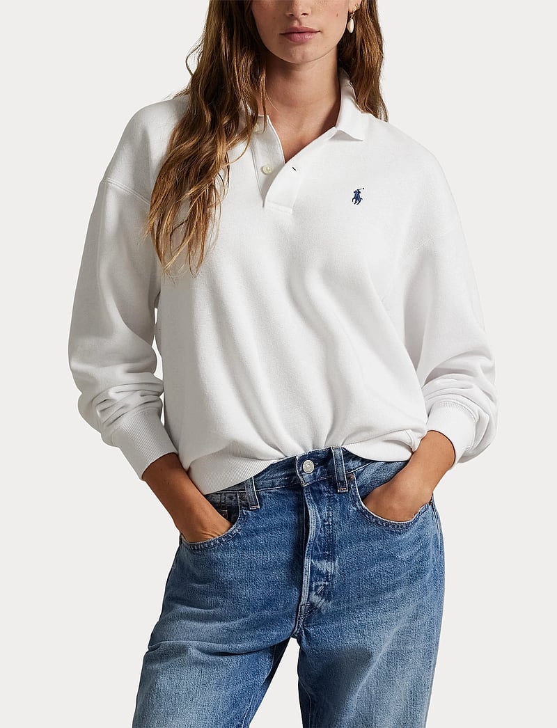 Polo Ralph Lauren - Polo-Collar Fleece Pullover - poloskjorter - white - 5