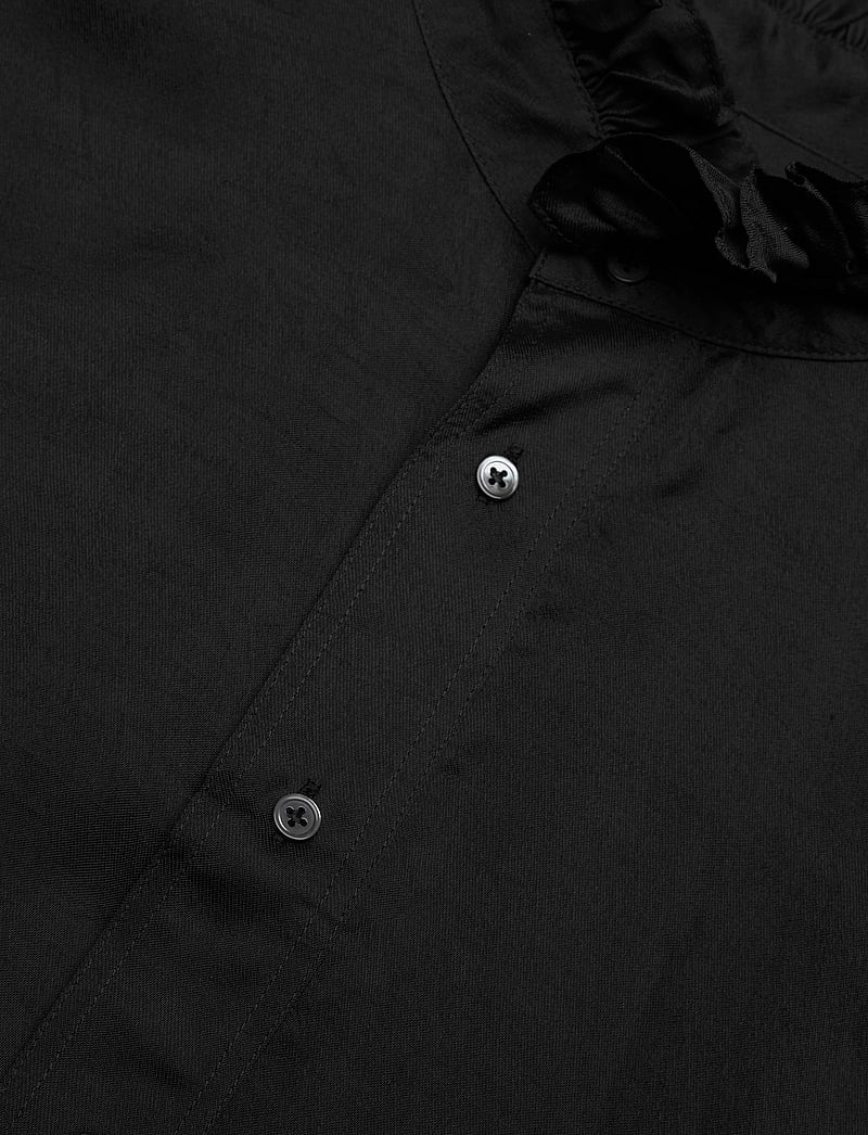 Polo Ralph Lauren - Ruffled-Collar Silk-Blend Tunic - langärmlige blusen - polo black - 2