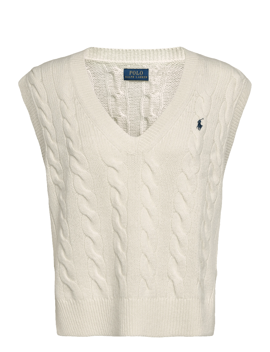 Polo Ralph Lauren - 2/15 WOOL CASH RWS-SLS-PLO - stickade västar - authentic cream - 0