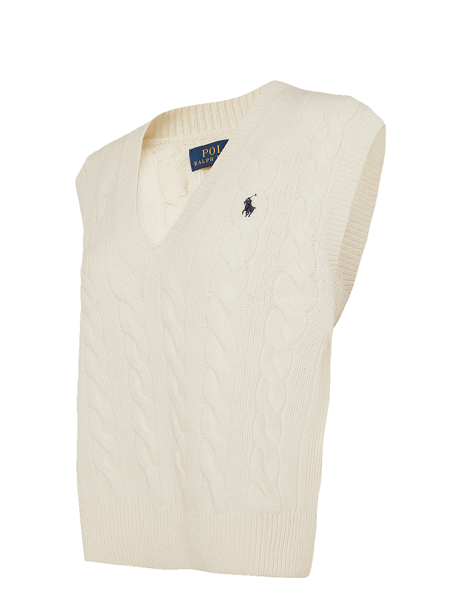 Polo Ralph Lauren - 2/15 WOOL CASH RWS-SLS-PLO - stickade västar - authentic cream - 2