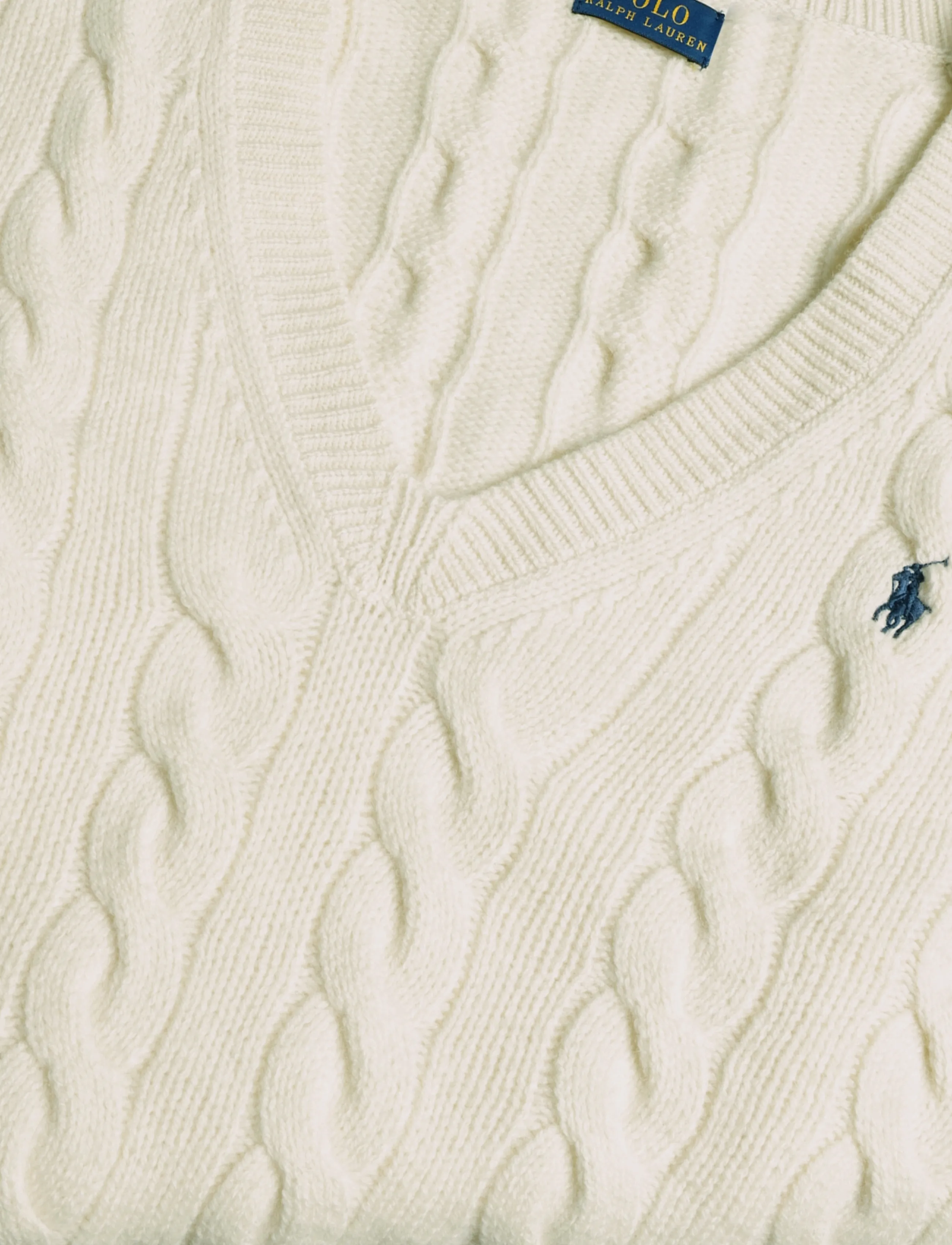 Polo Ralph Lauren - 2/15 WOOL CASH RWS-SLS-PLO - stickade västar - authentic cream - 4