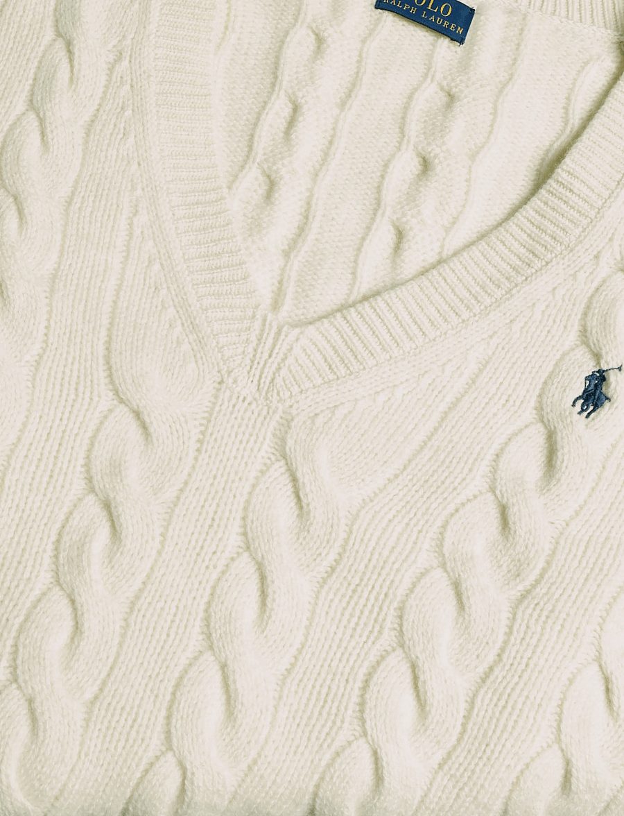 Polo Ralph Lauren - 2/15 WOOL CASH RWS-SLS-PLO - stickade västar - authentic cream - 4