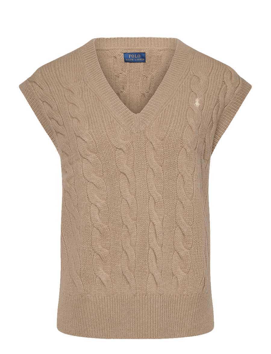Polo Ralph Lauren - 2/15 WOOL CASH RWS-SLS-PLO - stickade västar - collection camel - 0