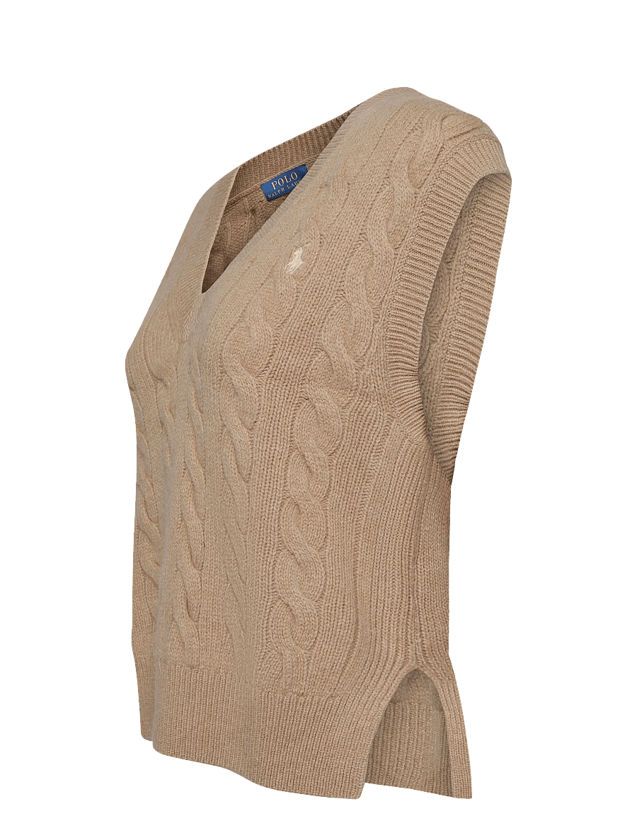 Polo Ralph Lauren - 2/15 WOOL CASH RWS-SLS-PLO - stickade västar - collection camel - 2