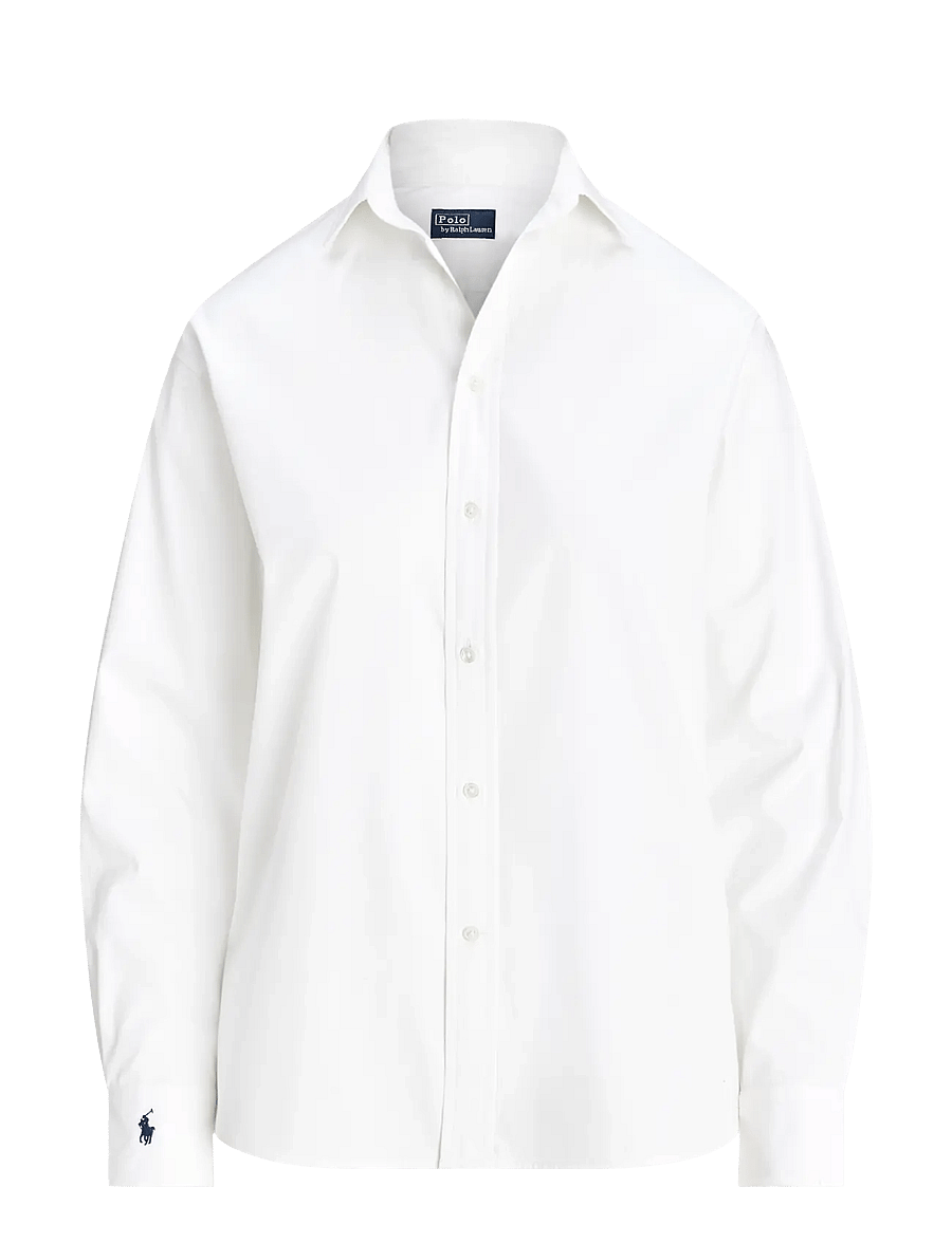 Polo Ralph Lauren - Relaxed Fit Cotton Shirt - langärmlige hemden - white - 1