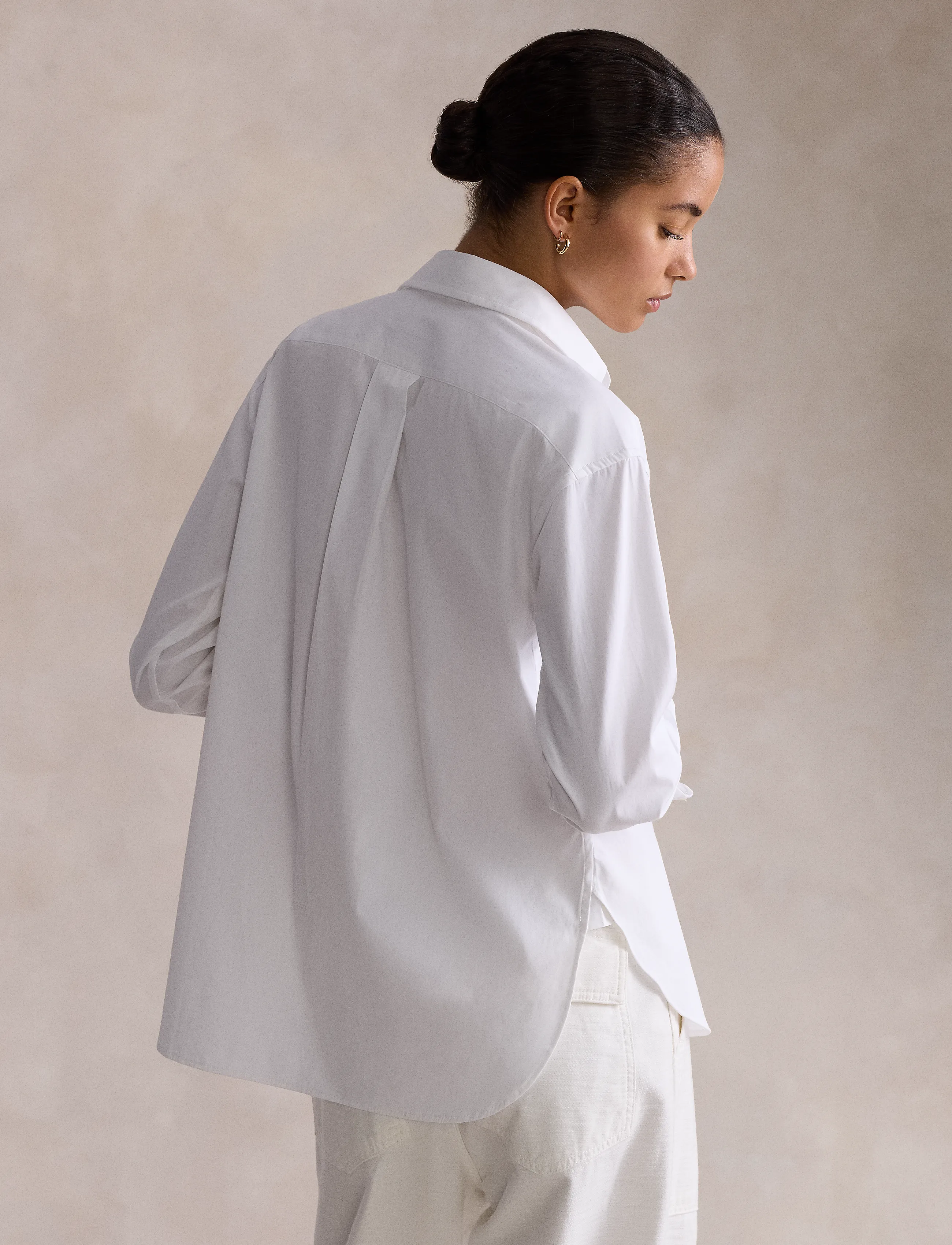 Polo Ralph Lauren - Relaxed Fit Cotton Shirt - langärmlige hemden - white - 4