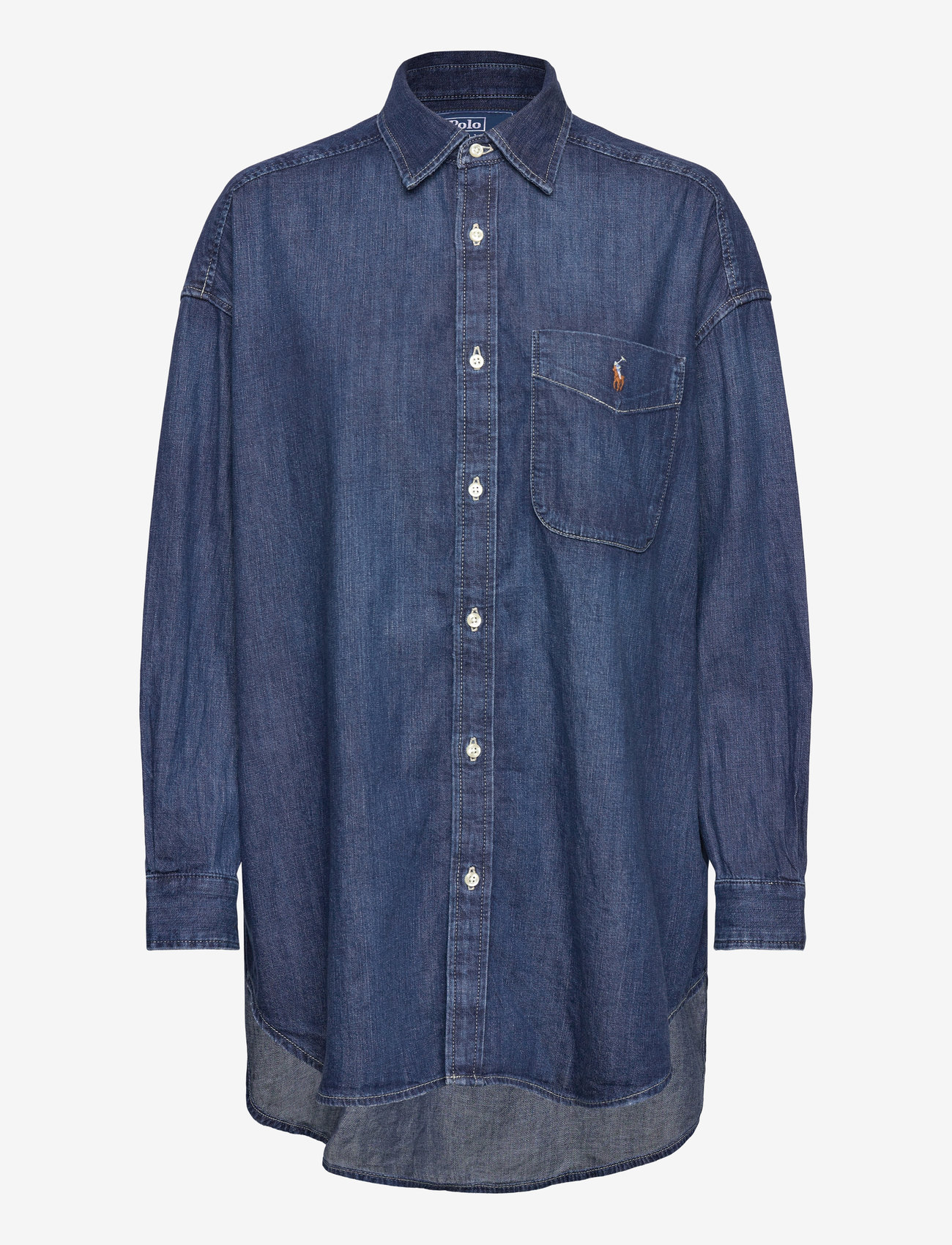 Polo Ralph Lauren - Oversize Fit Denim Shirt - jeansskjortor - remy wash - 0