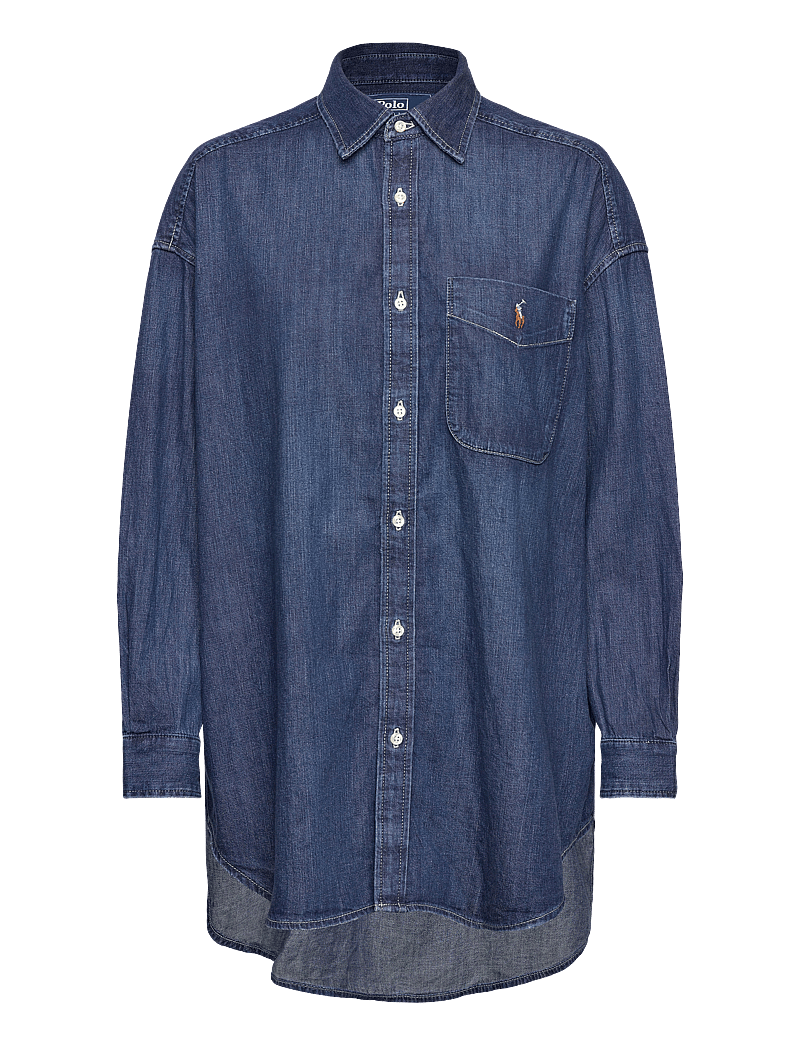 Polo Ralph Lauren - Oversize Fit Denim Shirt - jeansskjortor - remy wash - 0