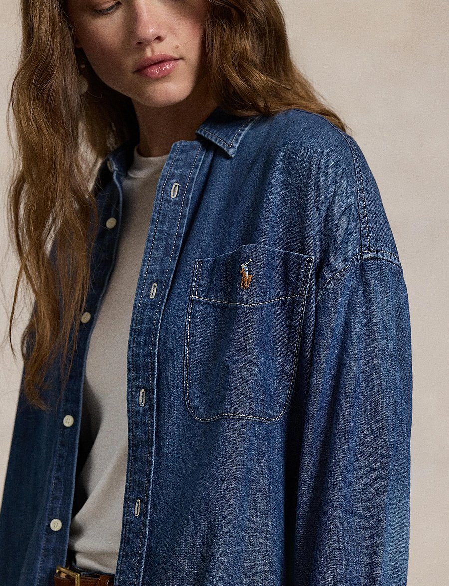 Polo Ralph Lauren - Oversize Fit Denim Shirt - teksasärgid - remy wash - 3