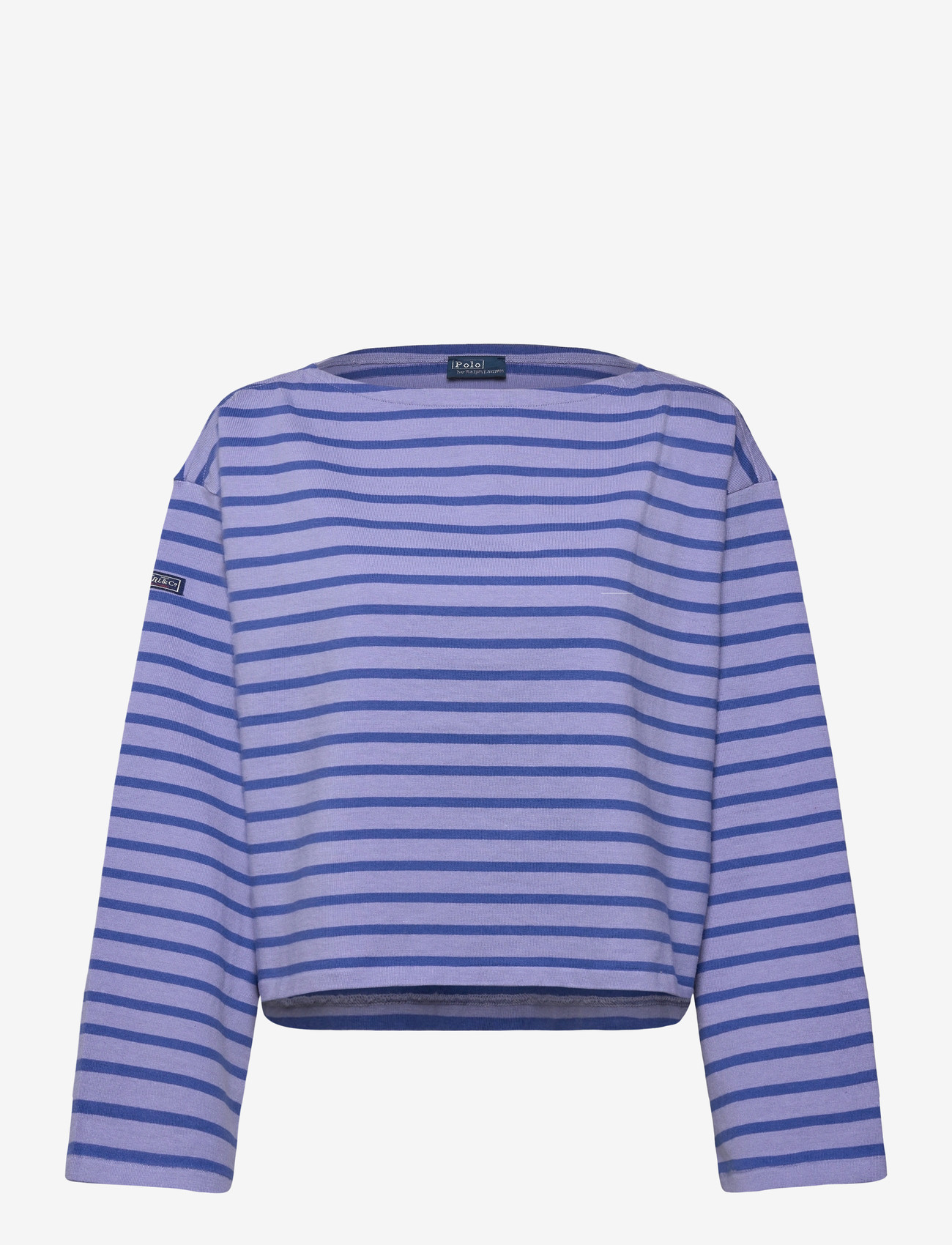 Polo Ralph Lauren - Striped Boatneck Mariner Tee - langärmlige tops - east blue/liberty - 0