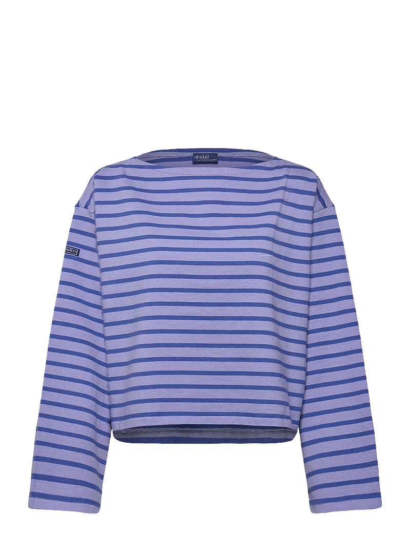 Polo Ralph Lauren - Striped Boatneck Mariner Tee - langärmlige tops - east blue/liberty - 0