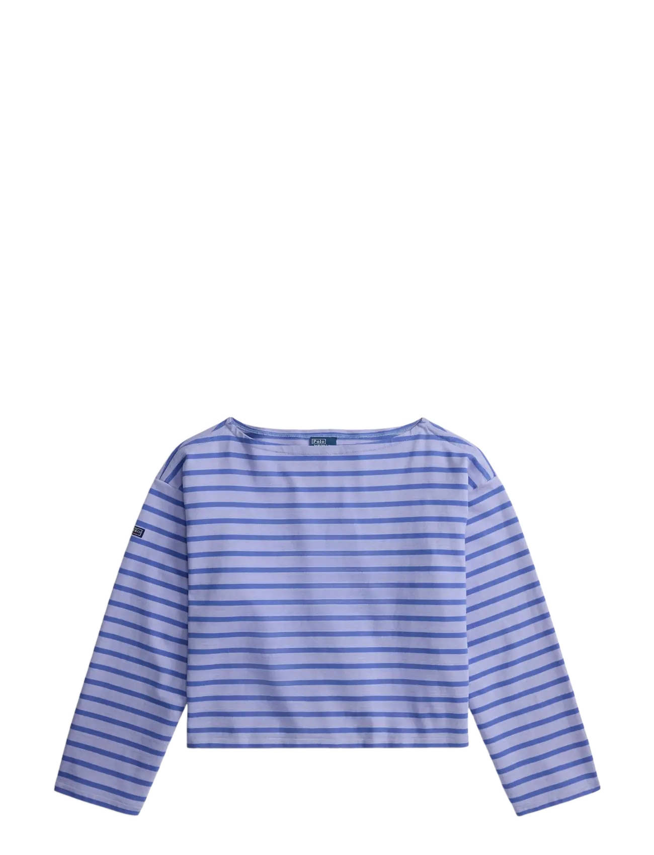 Polo Ralph Lauren Striped Boatneck Mariner Tee - Tøj - EAST BLUE/LIBERTY / purple