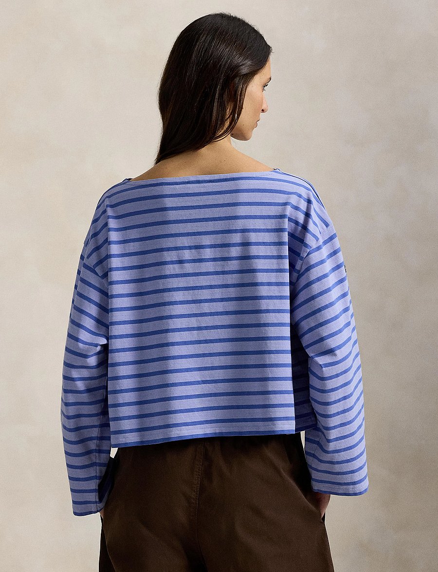 Polo Ralph Lauren - Striped Boatneck Mariner Tee - langærmede toppe - east blue/liberty - 3