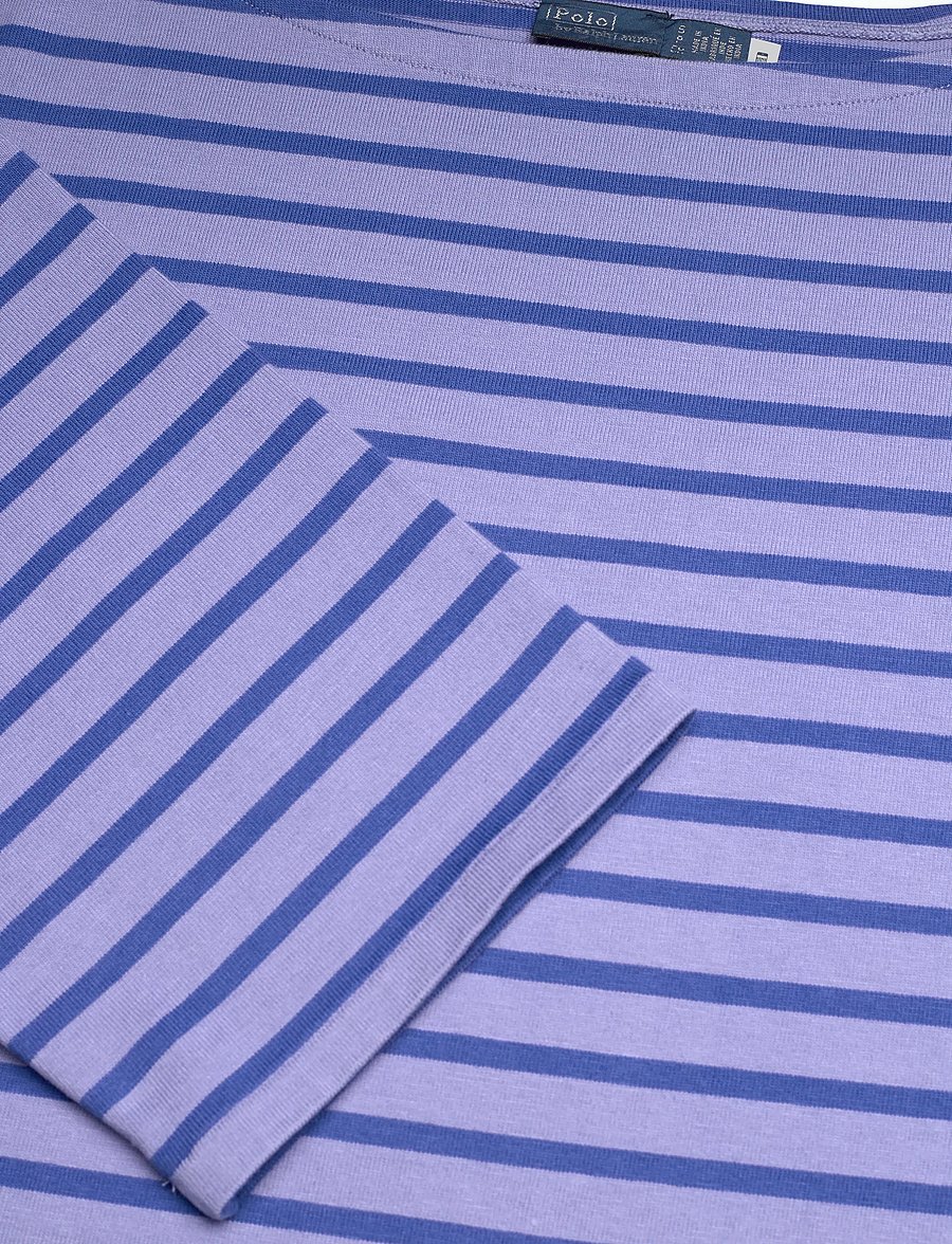 Polo Ralph Lauren - Striped Boatneck Mariner Tee - langærmede toppe - east blue/liberty - 4