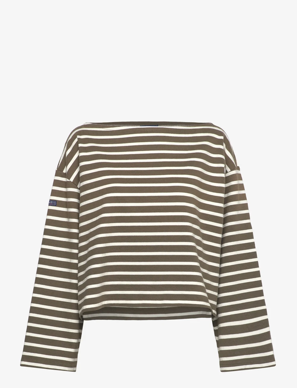 Polo Ralph Lauren - Striped Boatneck Mariner Tee - topi ar garām piedurknēm - outdoors olive/de - 0