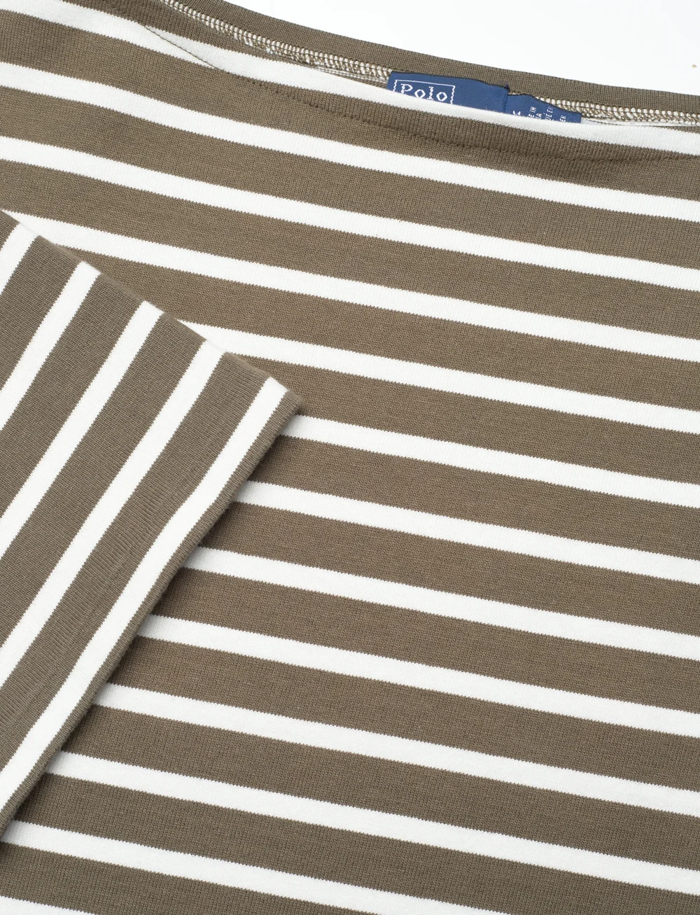 Polo Ralph Lauren - Striped Boatneck Mariner Tee - topi ar garām piedurknēm - outdoors olive/de - 2