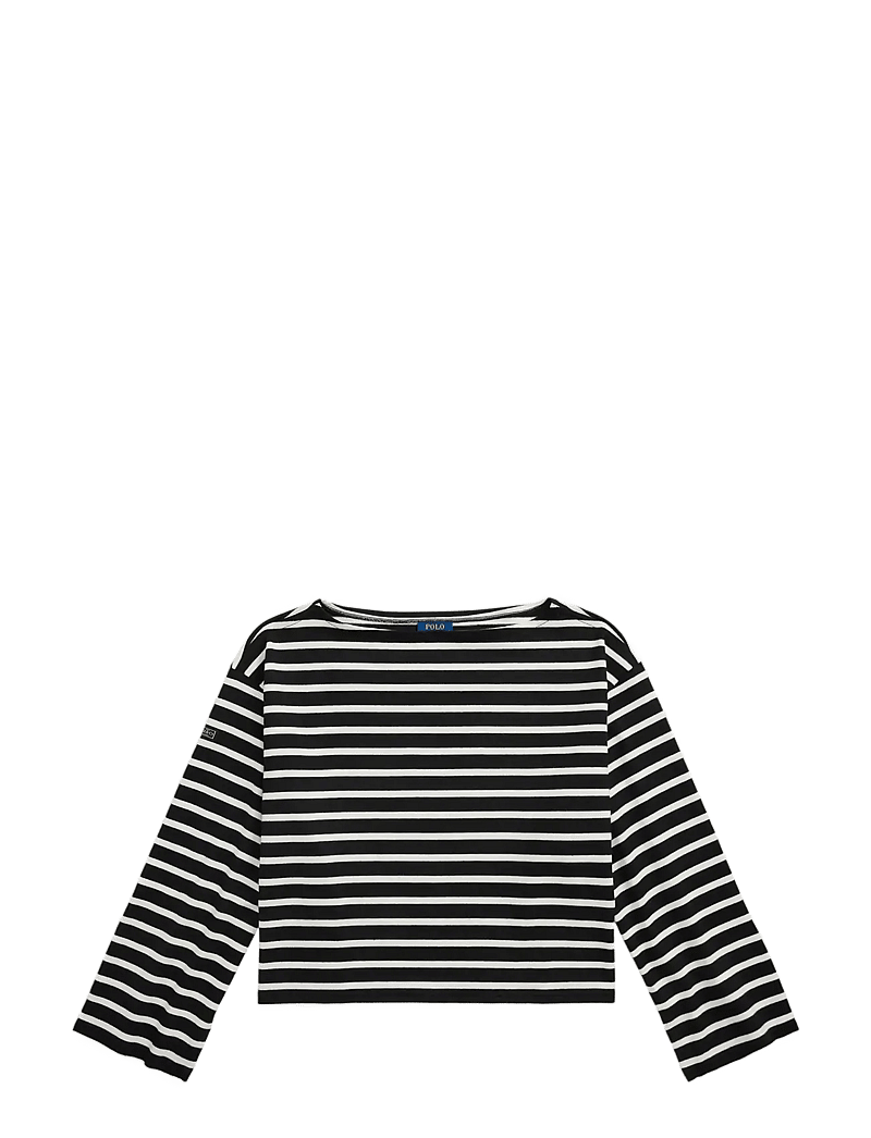 Polo Ralph Lauren - Striped Boatneck Mariner Tee - långärmade toppar - polo black/deckwa - 1