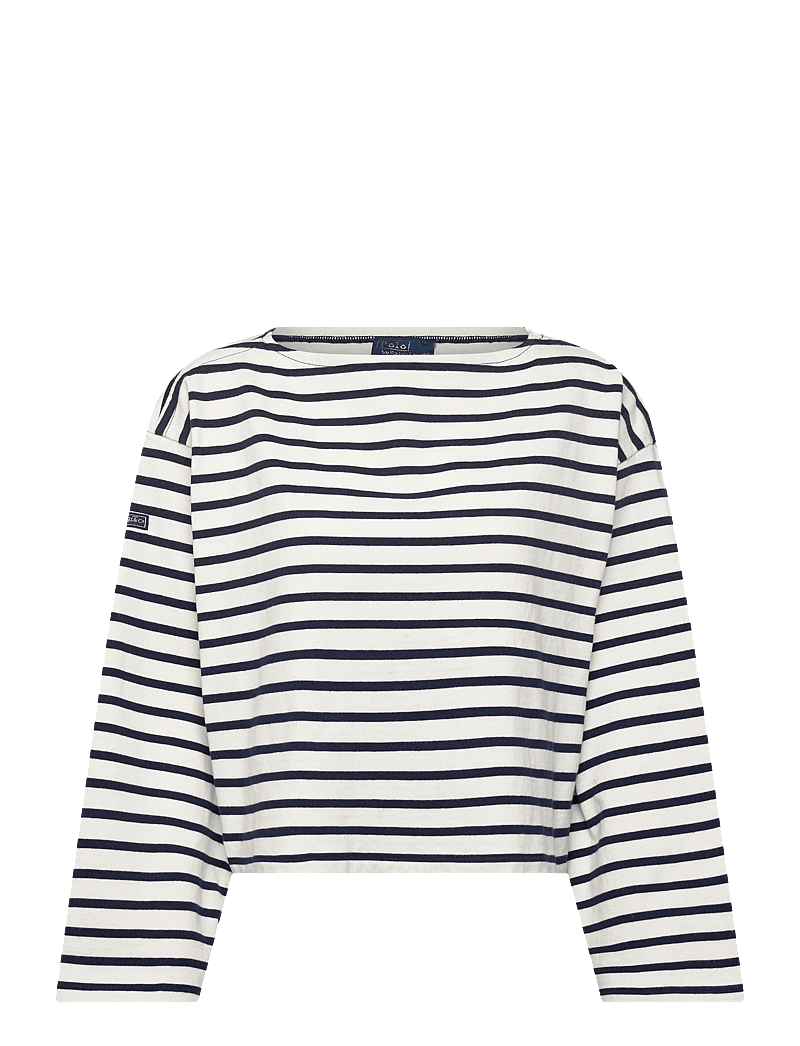 Polo Ralph Lauren - Striped Boatneck Mariner Tee - långärmade toppar - refined navy/deck - 0
