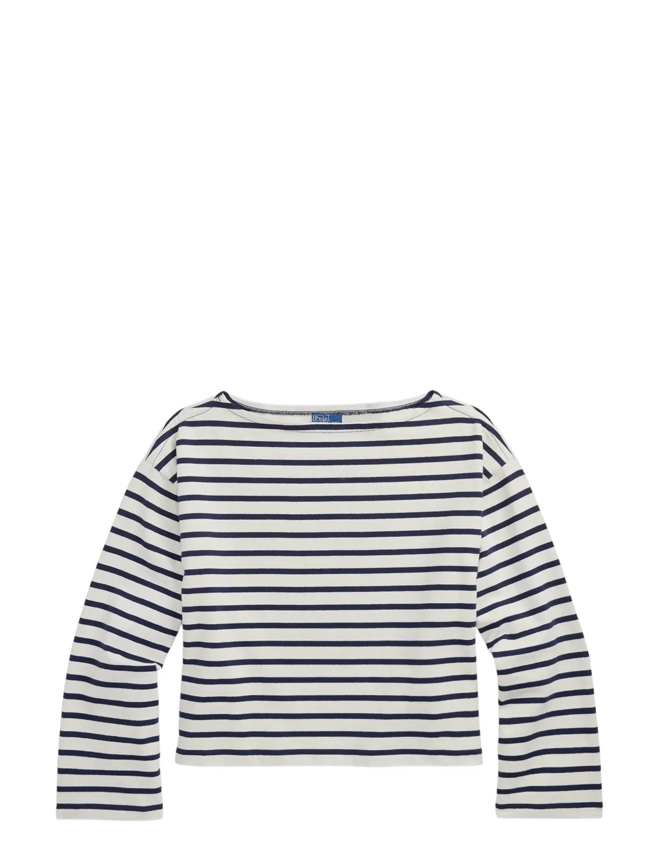 Polo Ralph Lauren Striped Boatneck Mariner Tee - Clothing - REFINED NAVY/DECK / navy