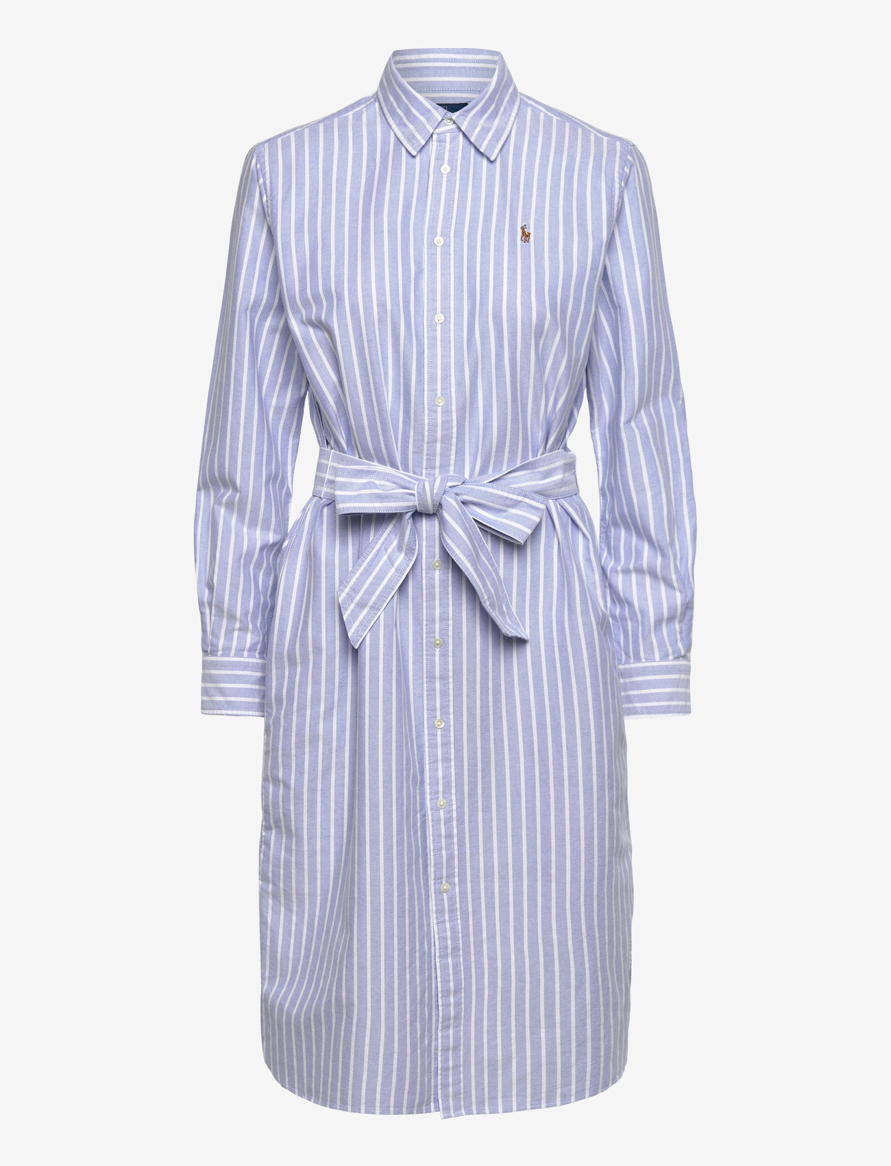 Polo Ralph Lauren - Striped Cotton Oxford Belted Shirtdress - skjortekjoler - 1153 harbor islan - 0